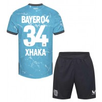 Bayer Leverkusen Granit Xhaka #34 Tredje Tröja Barn 2023-24 Kortärmad (+ Korta byxor)